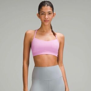 Lululemon Flow Y Bra Nulu *Light Support, A–C Cups in Dahlia Mauve, Sz 4